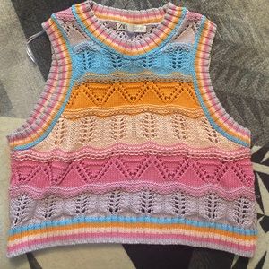 Zara crochet knit  vest top